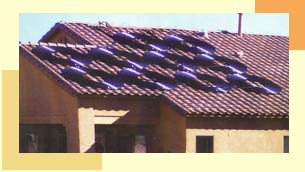 solar pool heating roof system